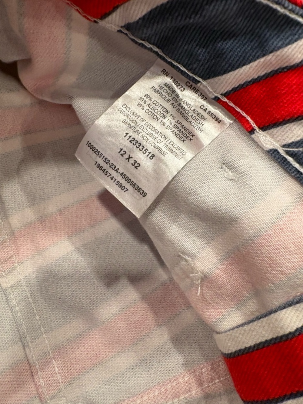 Wrangler High Waisted Red White and Blue Flare Bell Bottom Jeans 12x32 - Picture 3 of 4